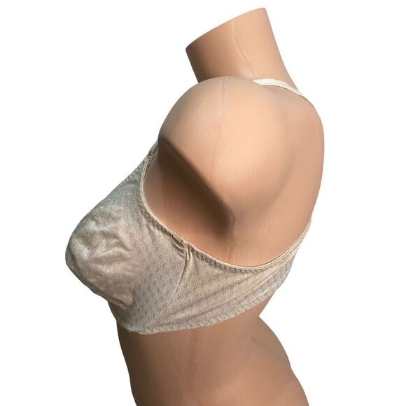 Vintage Maidenform Stretch Tee Bra 36D Tan Wireless Front Closure - Picture 4 of 8